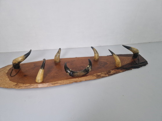 Image 1 of Appendiabiti vintage in corno di mucca