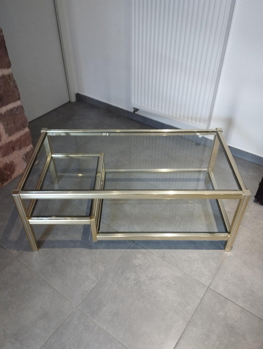 Coffee Table With 3 Glass Tops