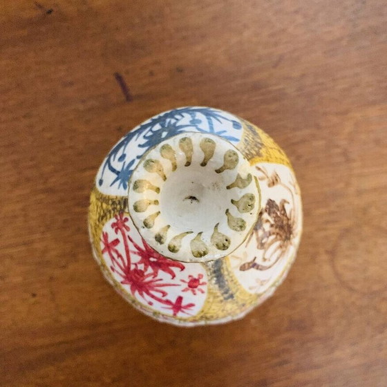 Image 1 of Vintage stoneware pot with polychrome patterns by André L'Helguen for Kéraluc