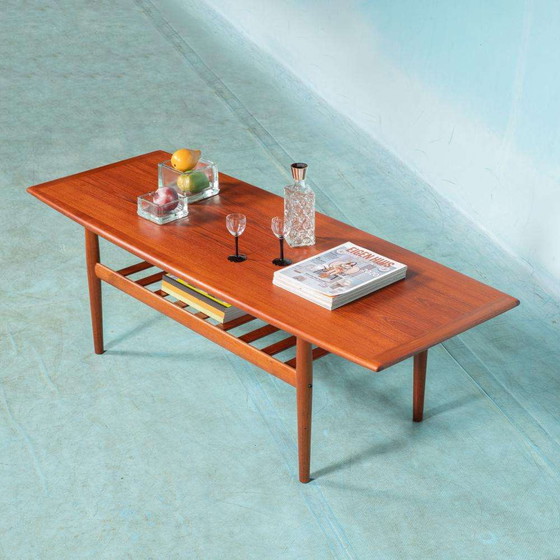 Image 1 of Vintage Danish design coffee table, teak XL table Grete Jalk