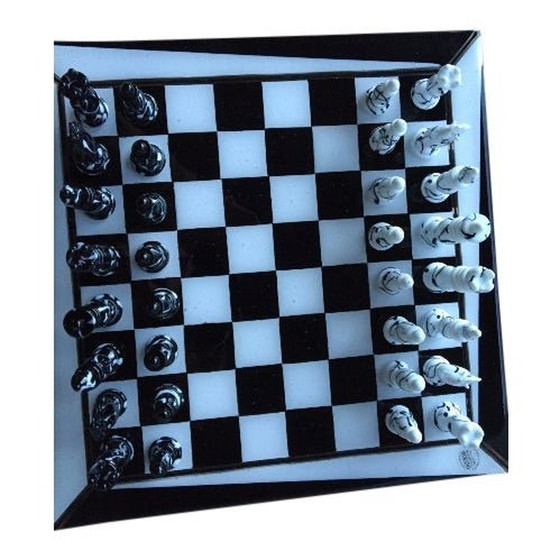 Image 1 of Contemporary Vetro Di Murano Chess Board Scacchiera, Made In Italy