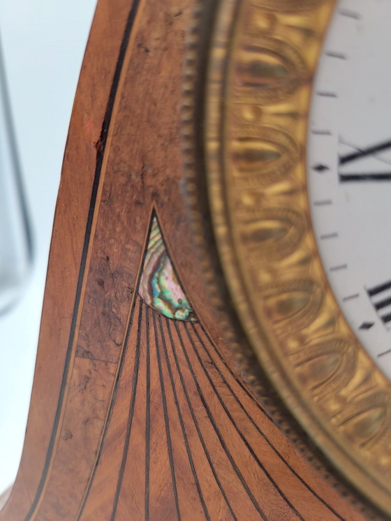 Image 1 of Antique Art Deco Clock Mother-of-Pearl Inlay