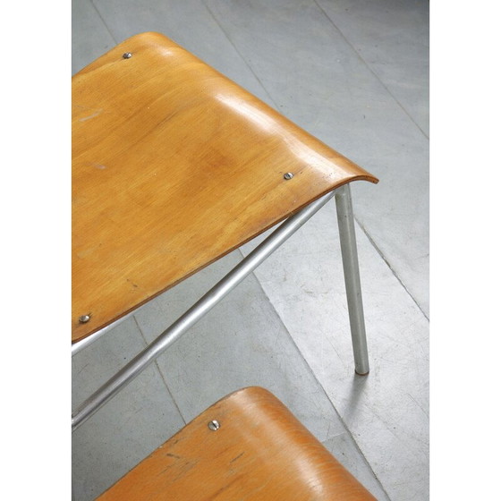 Image 1 of Coppia di sedie in compensato e alluminio di metà secolo