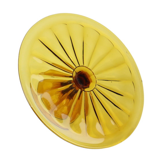 Image 1 of Art Deco Amber Cake Dish