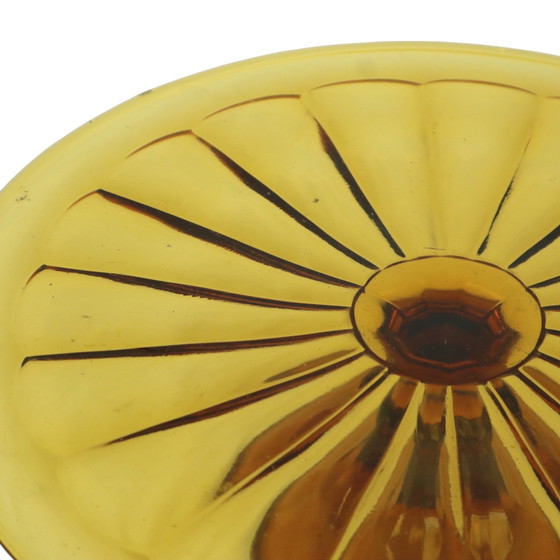 Image 1 of Art Deco Amber Cake Dish