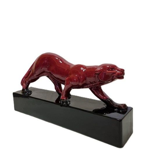 Image 1 of Art Deco statue of a panther