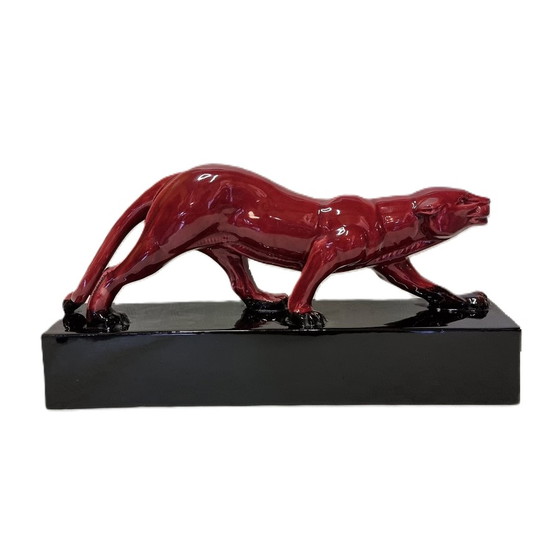 Image 1 of Art Deco statue of a panther