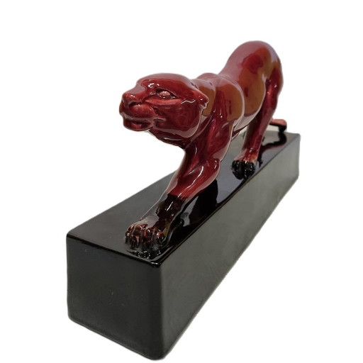 Art Deco statue of a panther