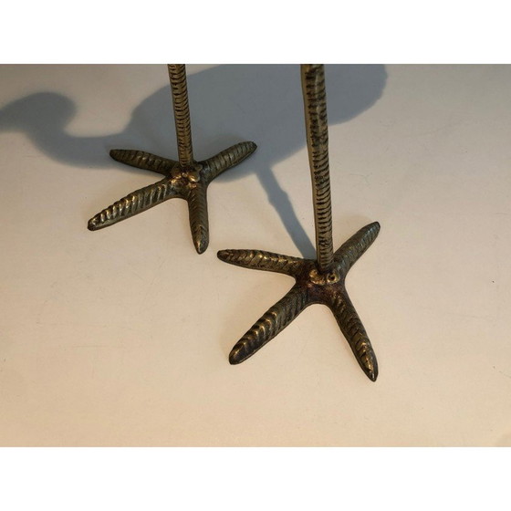 Image 1 of Vintage brass stylized bird, 1970
