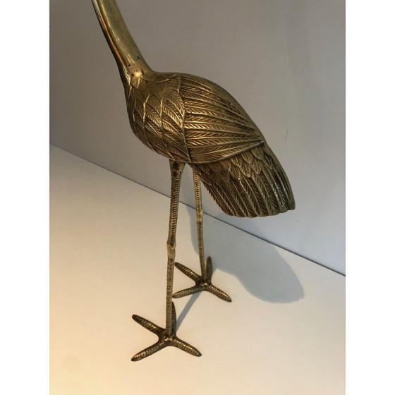 Image 1 of Vintage brass stylized bird, 1970