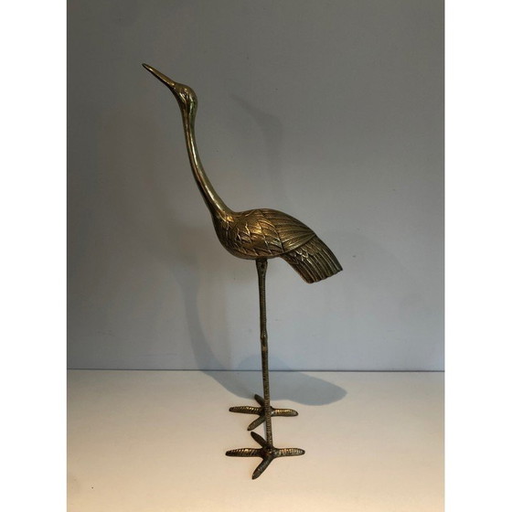 Image 1 of Vintage brass stylized bird, 1970