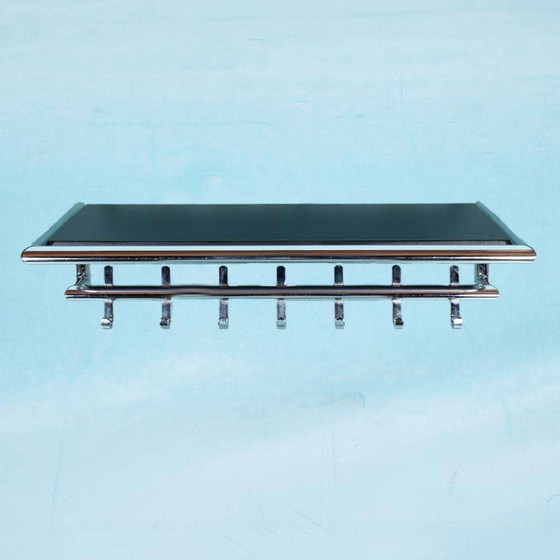 Image 1 of Minimalist coat rack tube frame chrome 80s memphis coat rack