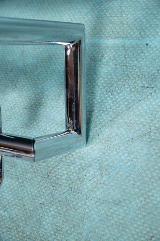 Image 1 of Minimalist coat rack tube frame chrome 80s memphis coat rack