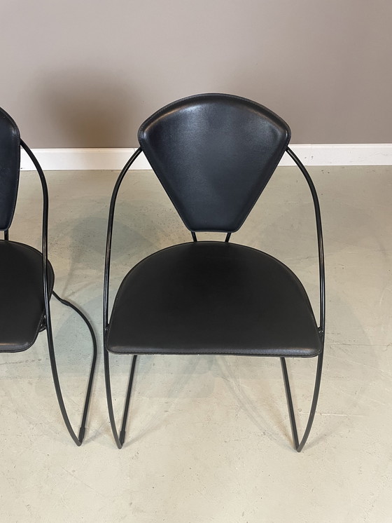 Image 1 of 4x Arrben Linda Chairs Italian Design 1980s