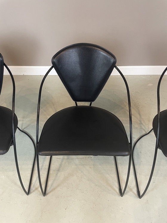 Image 1 of 4x Arrben Linda Chairs Italian Design 1980s