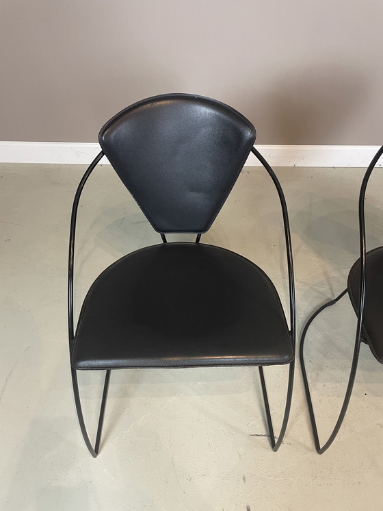 Image 1 of 4x Arrben Linda Chairs Italian Design 1980s