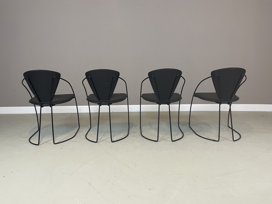 Image 1 of 4x Arrben Linda Chairs Italian Design 1980s