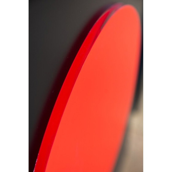 Image 1 of Pair of vintage Led illuminated signs painted in black, white and red, Italy 2000