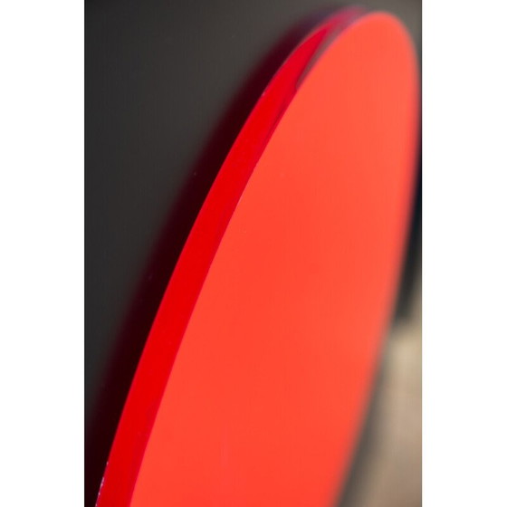 Image 1 of Pair of vintage Led illuminated signs painted in black, white and red, Italy 2000