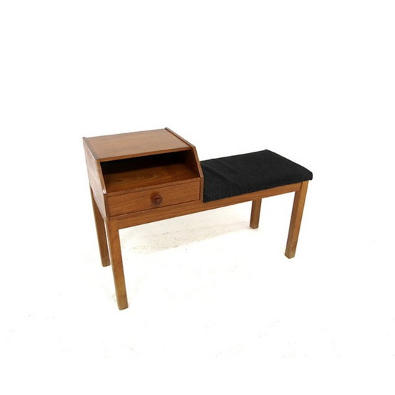 Image 1 of Vintage teak telephone bench, Sweden 1960