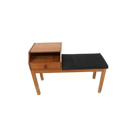 Image 1 of Vintage teak telephone bench, Sweden 1960