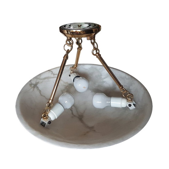 Image 1 of Mid-Century Alabaster Pendant Lamp