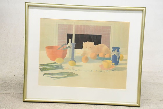 Image 1 of Elizabeth Osborne - Nature morte au chat