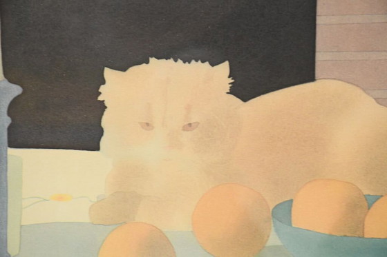 Image 1 of Elizabeth Osborne - Nature morte au chat