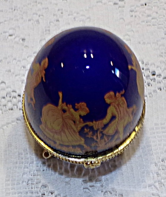 Image 1 of Fabergé Style Porcelain Egg On Feet