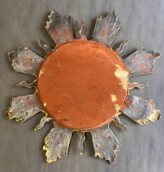 Image 1 of Specchio Sun di Irena Jaworska, 1960, piombo dorato, vintage