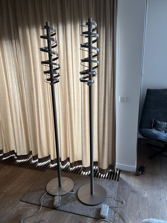 Image 1 of 2 Cosenza 6323 Stainless Steel Floor Lamps