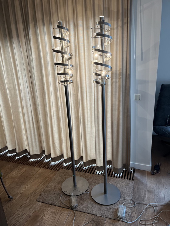 Image 1 of 2 Cosenza 6323 Stainless Steel Floor Lamps