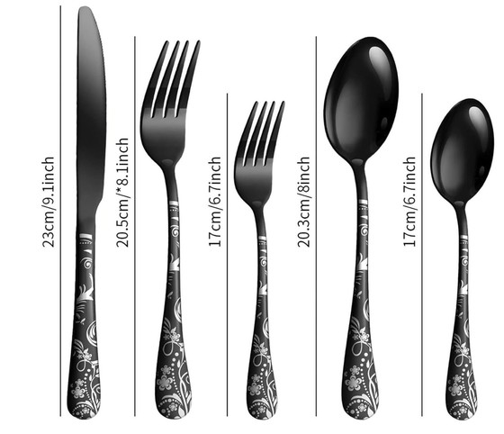 Image 1 of 20 Piece Stainless Steel Flatware Set