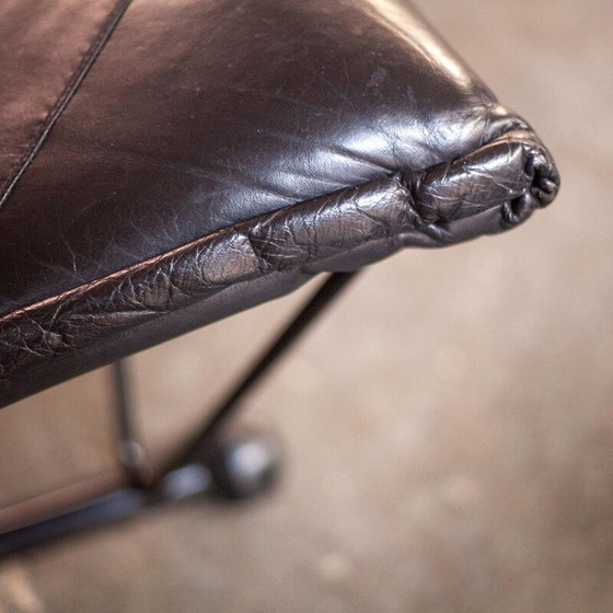 Image 1 of Vintage Flyer armchair in metal and leather by Pierre Mazairac and Karel Boonzaaijer for Young International, 1980