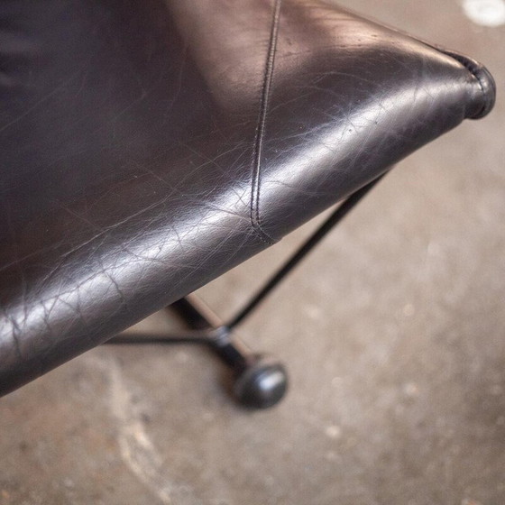 Image 1 of Vintage Flyer armchair in metal and leather by Pierre Mazairac and Karel Boonzaaijer for Young International, 1980