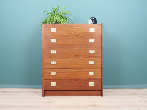 Cherry Chest Of Drawers, Danish Design, 1970S, Production: Denmark