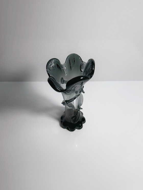 Image 1 of Vintage Art Nouveau glass vase Franz Welz Lötz Tango Bohemia Art Nouveau 1900 1910 Solifle