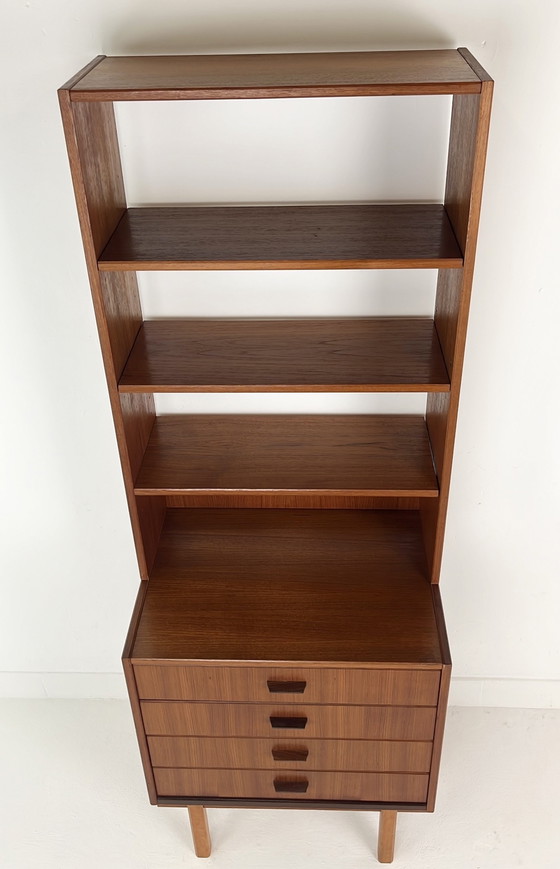 Image 1 of Teak Veneer Bookcase Onion Sweden