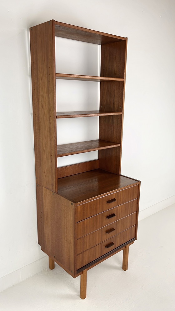 Image 1 of Teak Veneer Bookcase Onion Sweden