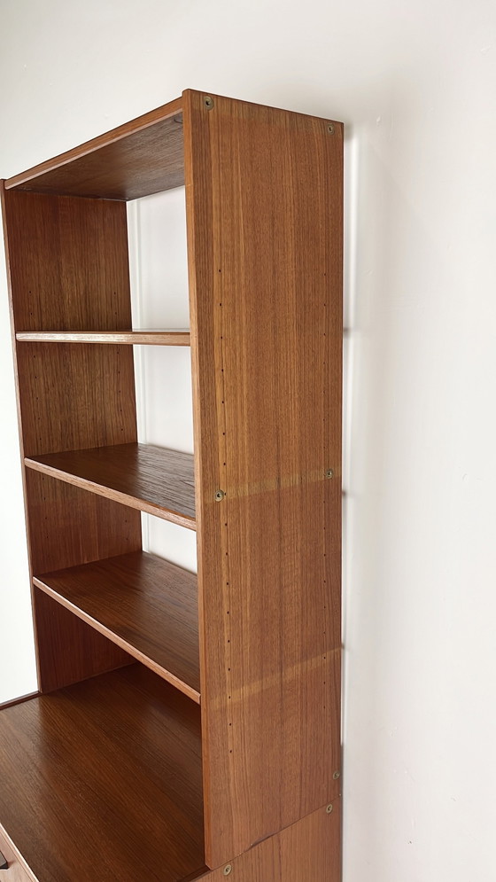 Image 1 of Teak Veneer Bookcase Onion Sweden