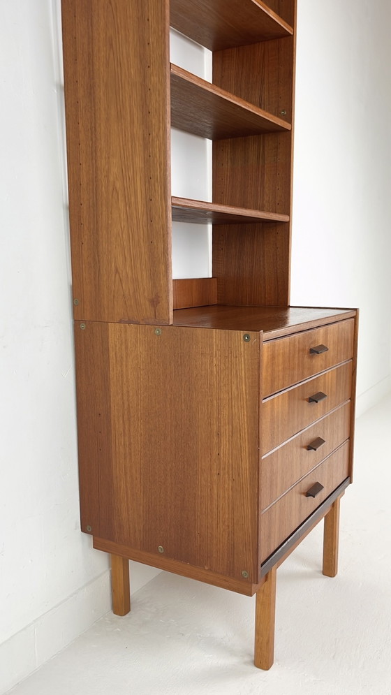 Image 1 of Teak Veneer Bookcase Onion Sweden