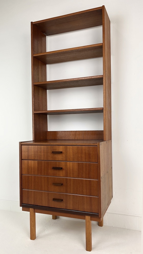 Image 1 of Teak Veneer Bookcase Onion Sweden