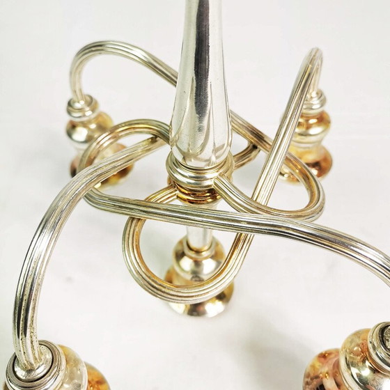 Image 1 of Vintage silver plated table candlestick, Italy 1960s