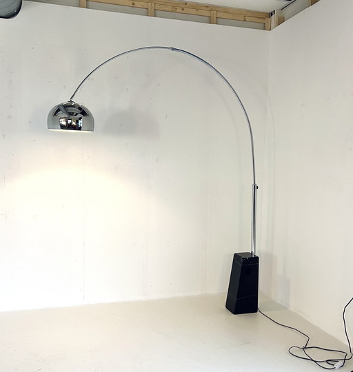 Xxl Arc Lamp Stainless Steel & Marble