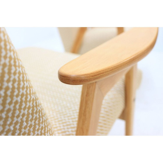 Image 1 of Pair of vintage beechwood lounge chairs by Jaroslav Šmídek for Jitona, Czechoslovakia