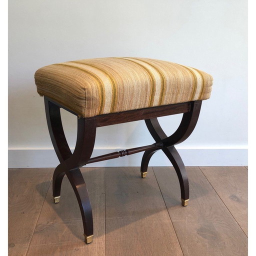 Vintage mahogany stool, 1950