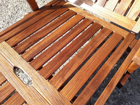 Image 1 of Teak & Garden lounger with Teak & Garden cushion