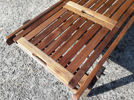 Image 1 of Teak & Garden lounger with Teak & Garden cushion