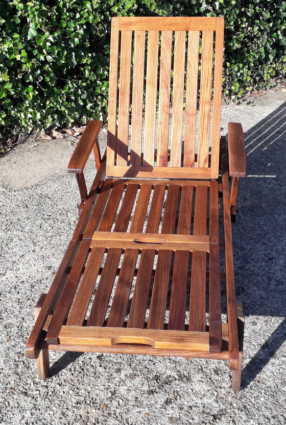 Image 1 of Chaise longue Teak & Garden avec coussin Teak & Garden