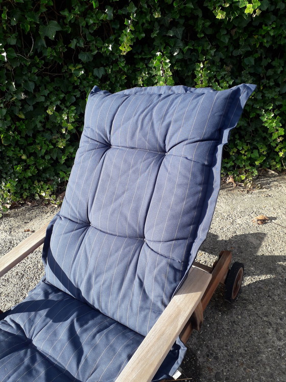 Image 1 of Teak & Garden lounger with Teak & Garden cushion